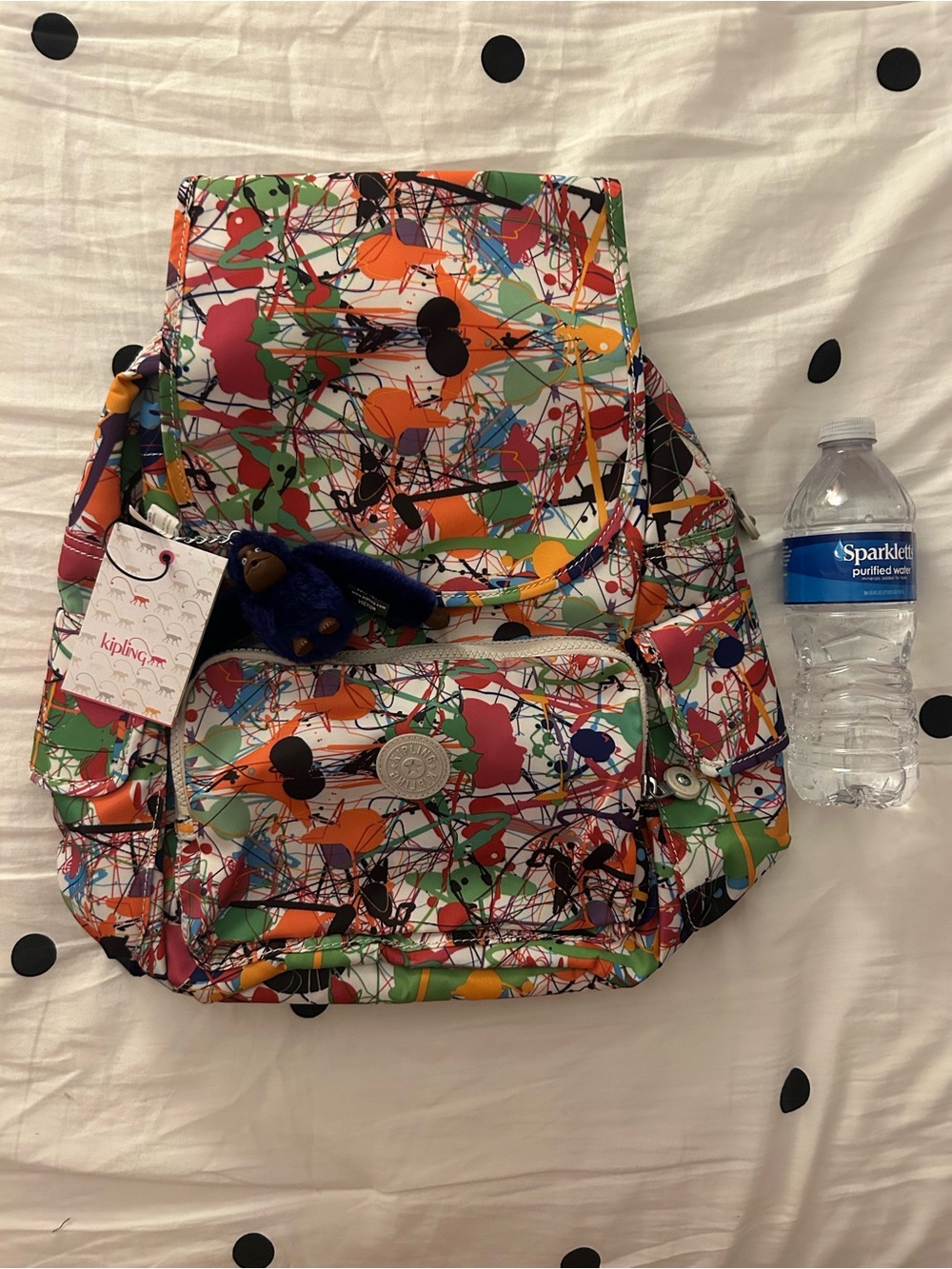 Kipling Ravier Paintball Pattern Backpack - Picture 12 of 15